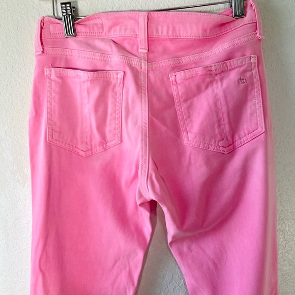 Neon Barbie Pink Rag & Bone Skinny Stretch Jeans - Picture 3 of 8